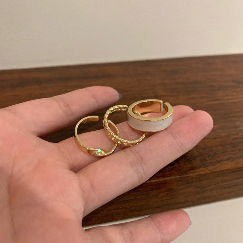 Ring Female Fashion Personality Index Finger Ring Tide Cold Wind Fashion Plain Ring