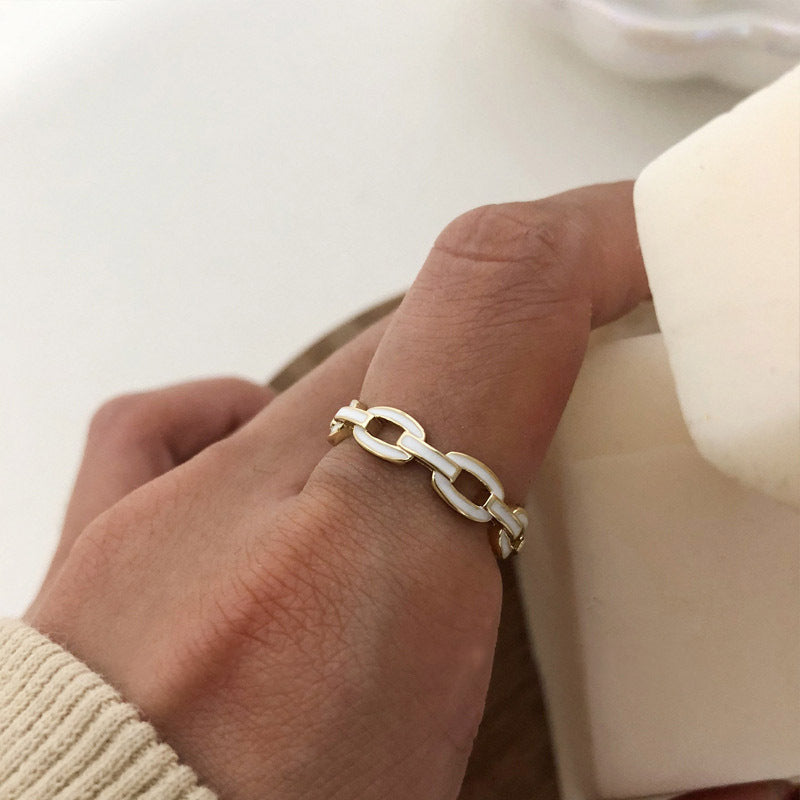 Ring Female Fashion Personality Index Finger Ring Tide Cold Wind Fashion Plain Ring