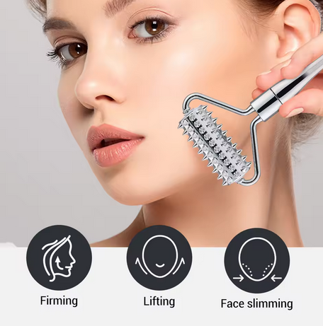 Zinc Alloy Micro Needle Roller Massage Face Slimming Device