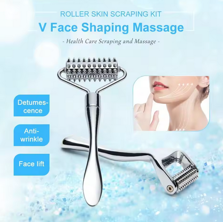 Zinc Alloy Micro Needle Roller Massage Face Slimming Device