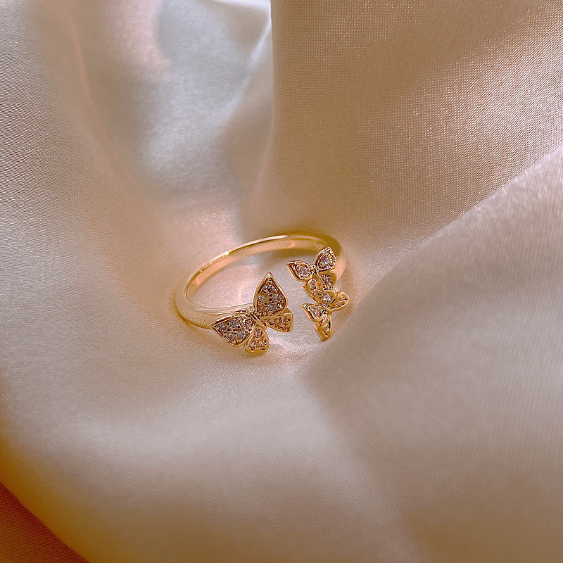 Ring Female Fashion Personality Index Finger Ring Tide Cold Wind Fashion Plain Ring