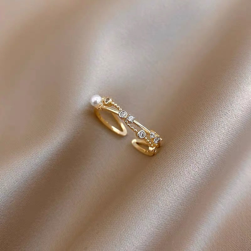 Ring Female Fashion Personality Index Finger Ring Tide Cold Wind Fashion Plain Ring