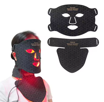 Neck Silicone Mask Led Red Blue Light Beauty Skin Rejuvenation