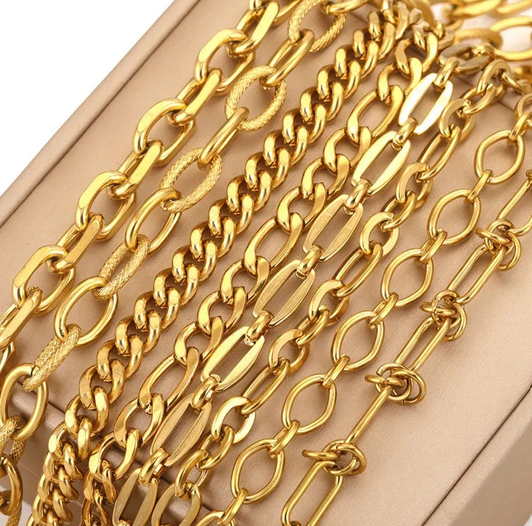 Stainless Steel Chain Necklace DIY Handcraft Jewelry Accessories