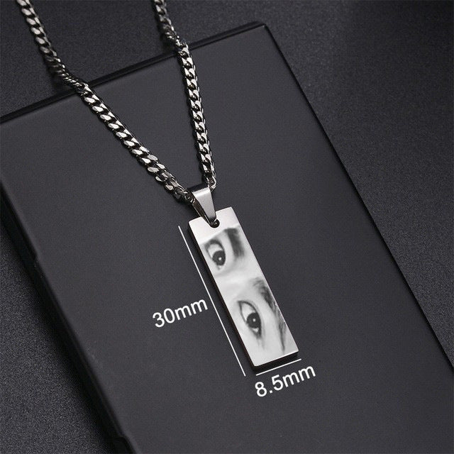 Custom Eyes Photo Necklace